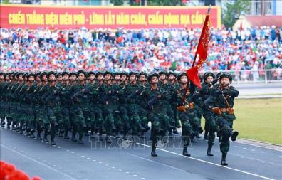 Khối lực lượng đặc biệt tinh nhuệ tham gia diễu binh tại Lễ kỷ niệm. Ảnh: TTXVN