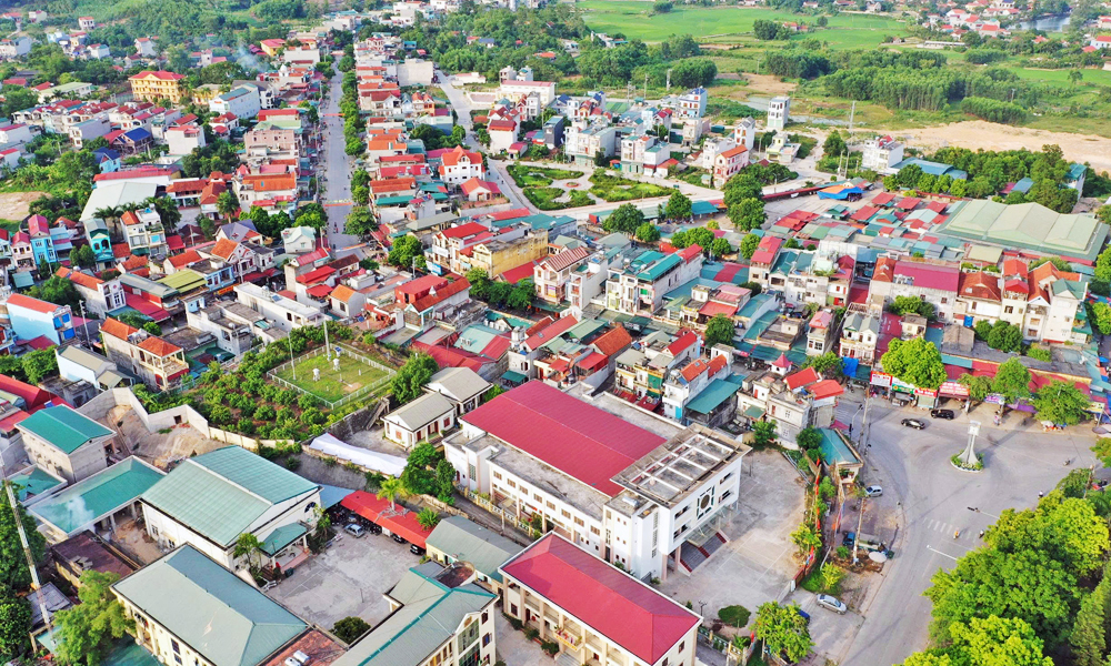 Một góc trung tâm xã Sơn Động.