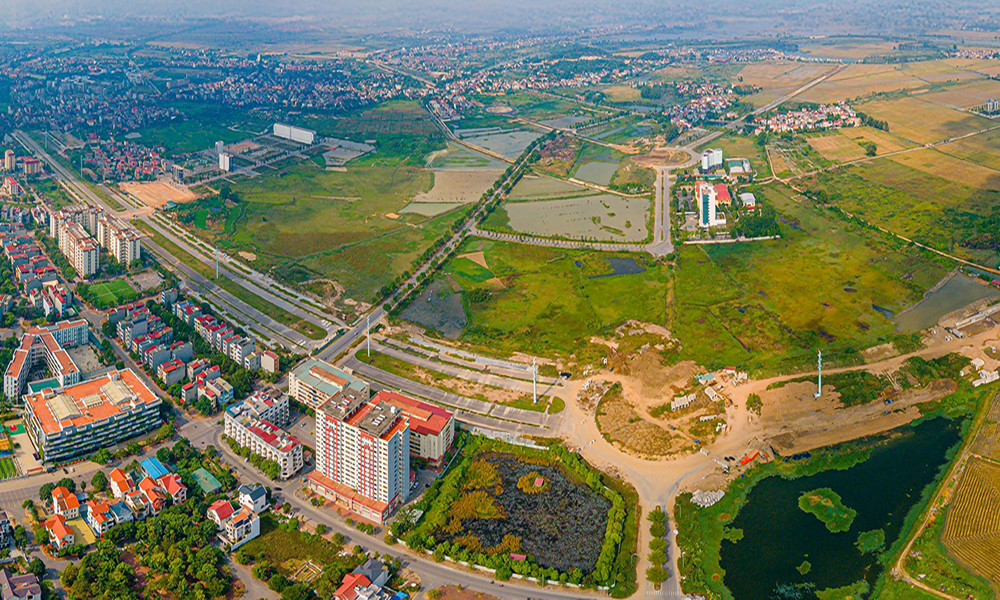 Khu vực được đề xuất xây dựng khu đô thị mới phía Tây Bắc.