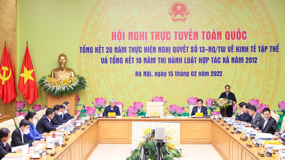 Thủ tướng chủ trì Hội nghị trực tuyến toàn quốc về kinh tế tập thể, HTX.