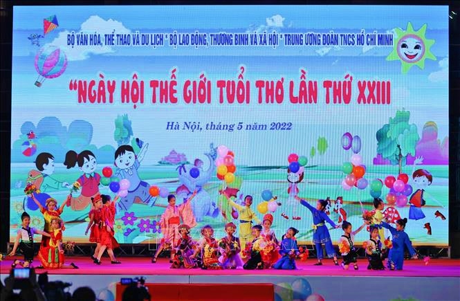 Ngày hội “Thế giới tuổi thơ” lần thứ 23 - năm 2022 đã khai mạc từ ngày 27/5. Ảnh: TTXVN.