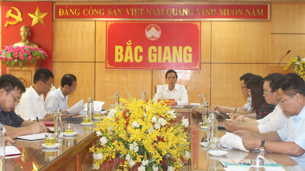 Quang cảnh tại điểm cầu Bắc Giang.