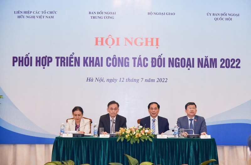 Hội nghị phối hợp triển khai công tác đối ngoại năm 2022. (Ảnh: Báo Thế giới và Việt Nam)