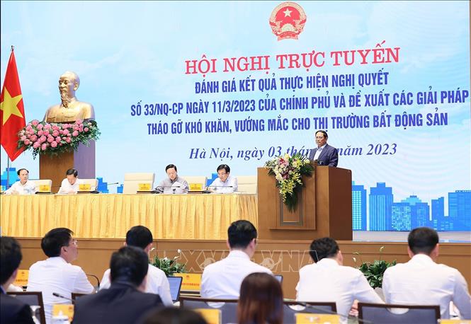 Thủ tướng Phạm Minh Chính phát biểu chỉ đạo hội nghị. Ảnh: Dương Giang/TTXVN