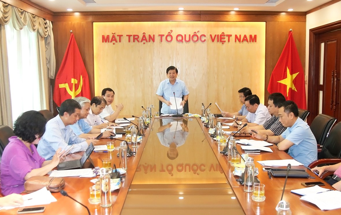 Ban Tổ chức Giải báo chí toàn quốc phòng, chống tham nhũng, tiêu cực lần thứ tư, năm 2022 – 2023 họp Hội đồng Sơ khảo. Ảnh: Tiến Đạt