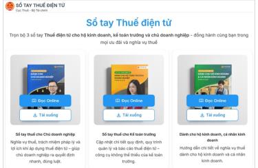 Cục Thuế giới thiệu bộ 3 cuốn Sổ tay điện tử hỗ trợ người nộp thuế.
