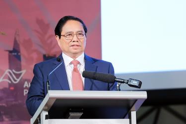 Thủ tướng Phạm Minh Chính phát biểu tại Diễn đàn Doanh nghiệp Việt Nam – Australia.