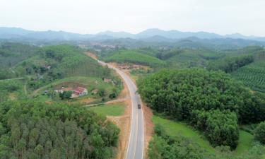 Đường nối QL 37 - QL 17 đi Võ Nhai phía tỉnh Bắc Giang cơ bản hoàn thành.