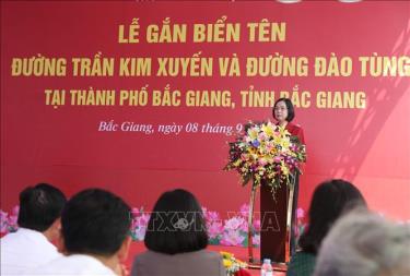 Tổng Giám đốc TTXVN Vũ Việt Trang phát biểu tại buổi lễ. Ảnh: Danh Lam/TTXVN