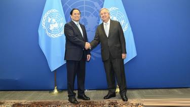 Thủ tướng Phạm Minh Chính và Tổng Thư ký Liên hợp quốc Antonio Guterres.