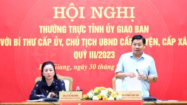 Đồng chí Dương Văn Thái phát biểu kết luận.