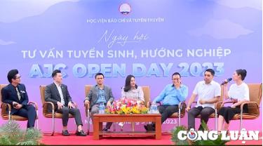 Toạ đàm thứ nhất có chủ đề “Những câu chuyện nghề” với sự tham gia của một số lãnh đạo học viện, nhà báo nổi tiếng