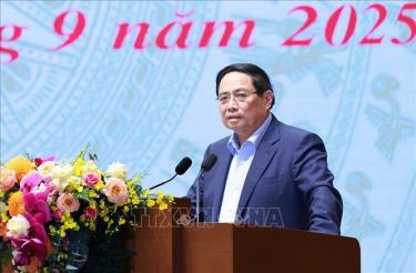 hủ tướng Phạm Minh Chính kết luận phiên họp lần thứ tư của BCĐ về phát triển khoa học, công nghệ, đổi mới sáng tạo. Ảnh: Dương Giang/TTXVN